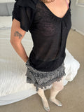 m11 / ruffle v-neck blouse