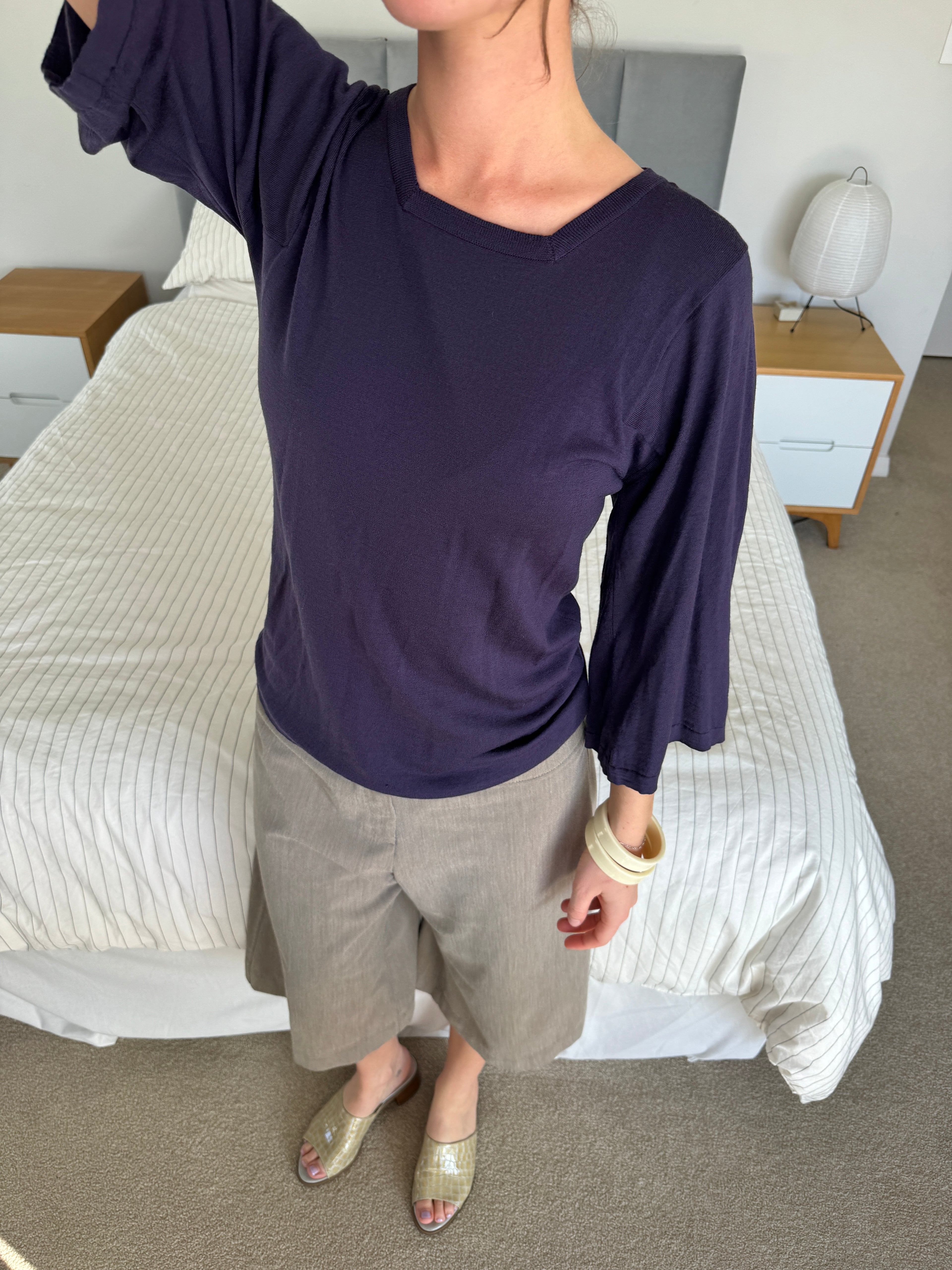 m2 / merino 3/4 sleeve knit