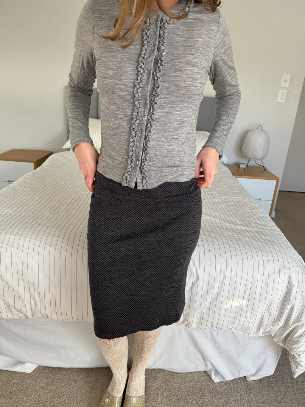 m8 / armani collection wool skirt