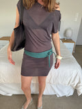m7 / sheer knit mini dress